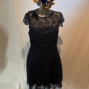 Navy Blue Lace Dress